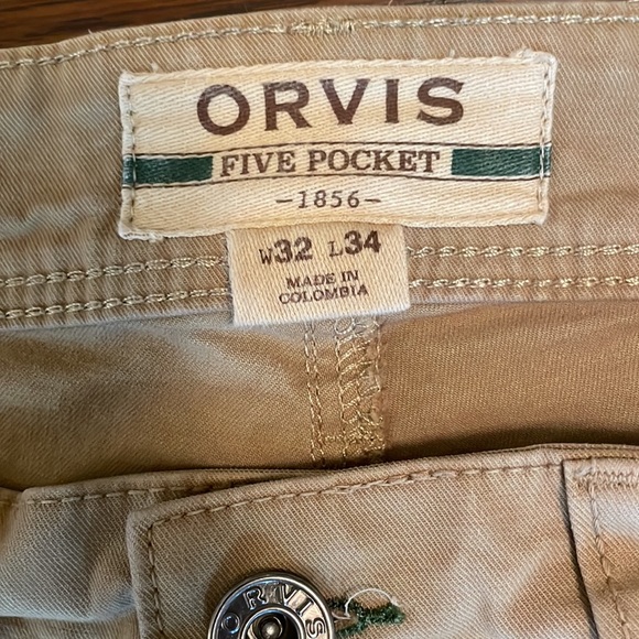 Orvis Five Pocket Chino Pant Men’s 32 x 34. Tan. Business casual or outdoor wear - Picture 3 of 9